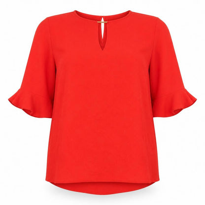 Womens UK Size 14 Be You Red Basic Blouse