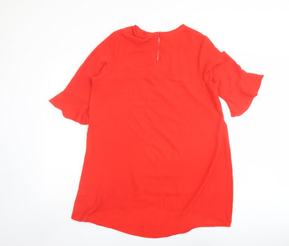 Womens UK Size 14 Be You Red Basic Blouse