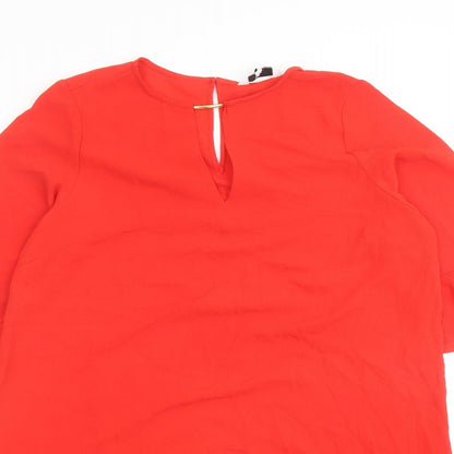 Womens UK Size 14 Be You Red Basic Blouse