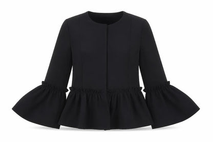 Girls On Film Womens Black Jacket Size 8 - Open