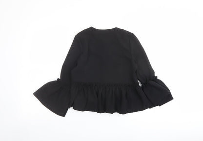 Girls On Film Womens Black Jacket Size 8 - Open