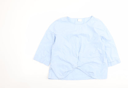 Womens UK Size L VILA Blue Basic Blouse