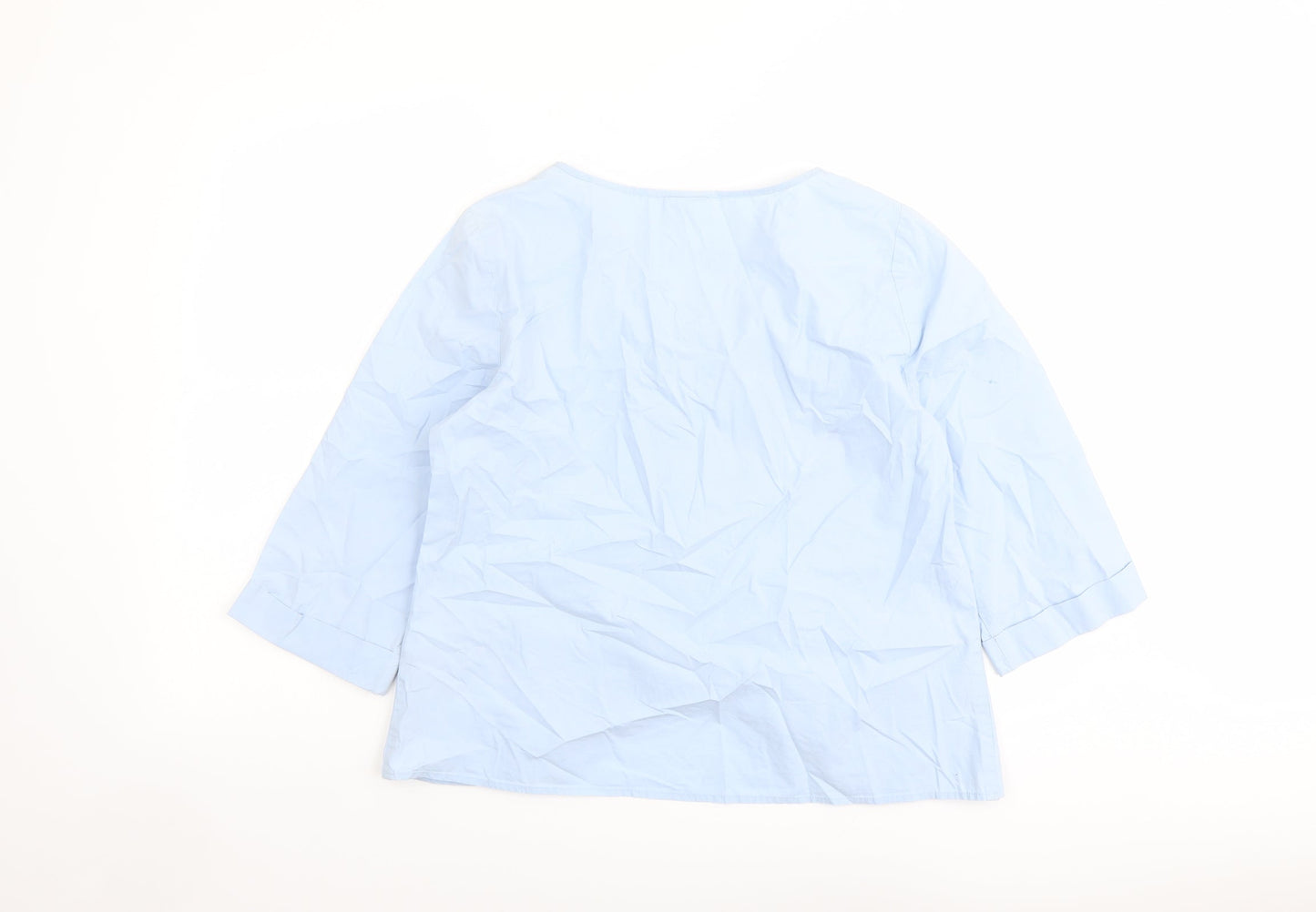 Womens UK Size L VILA Blue Basic Blouse
