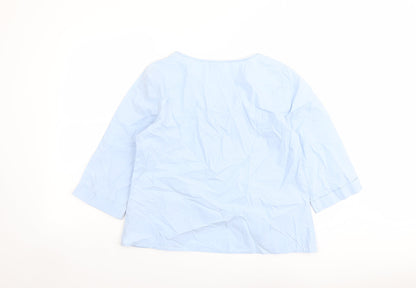Womens UK Size L VILA Blue Basic Blouse