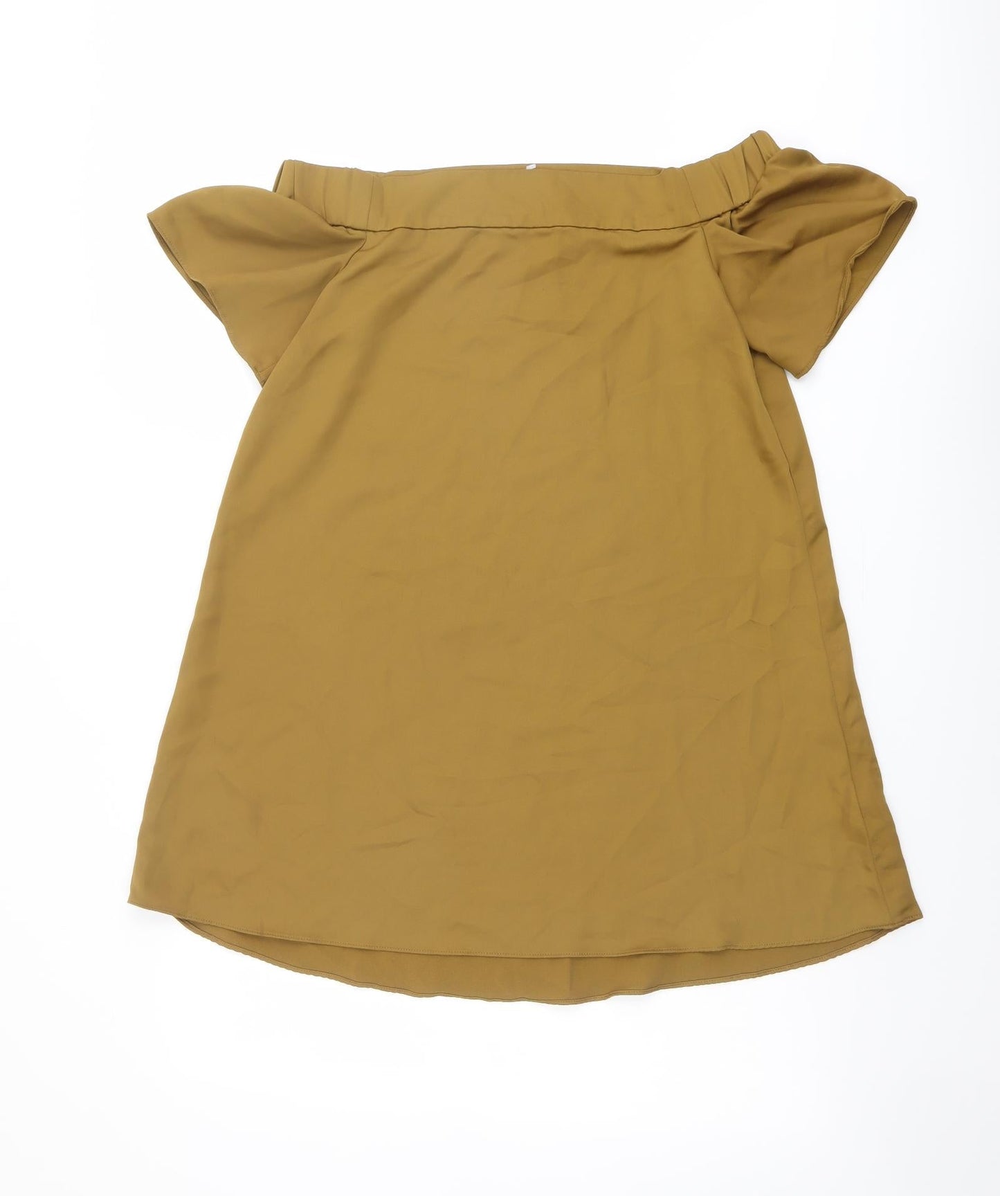 Womens UK Size 10 New Look Brown Basic Blouse