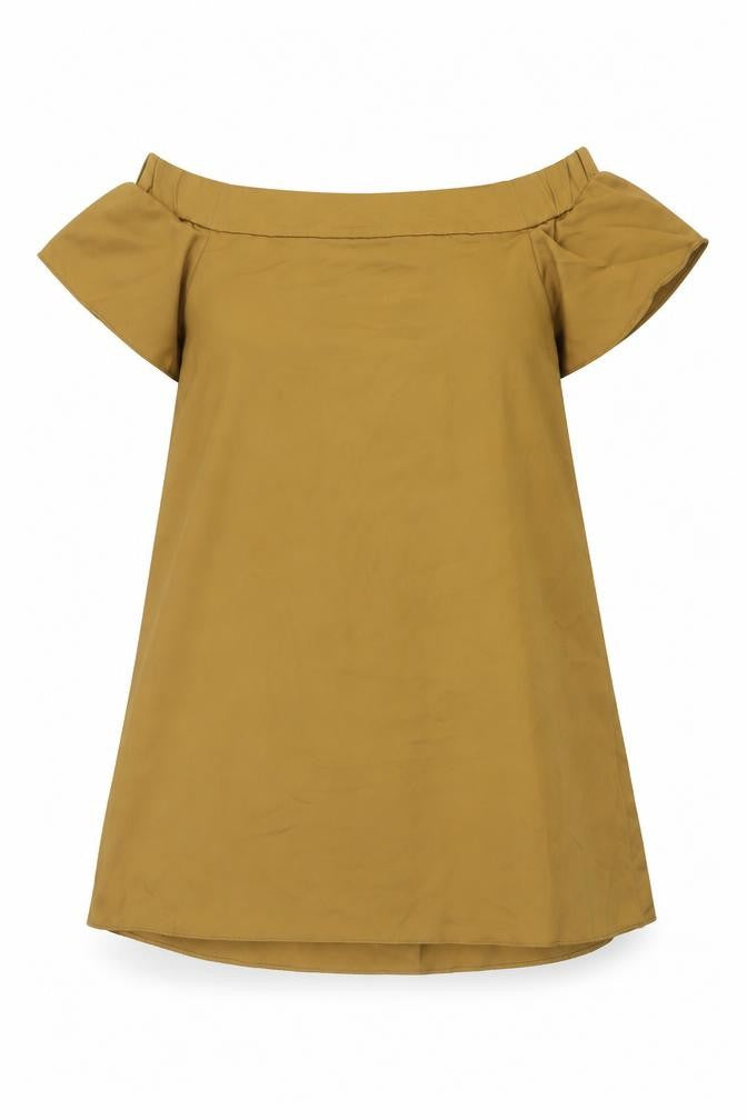 Womens UK Size 10 New Look Brown Basic Blouse