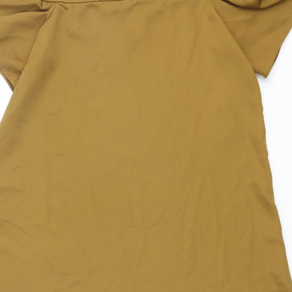 Womens UK Size 10 New Look Brown Basic Blouse