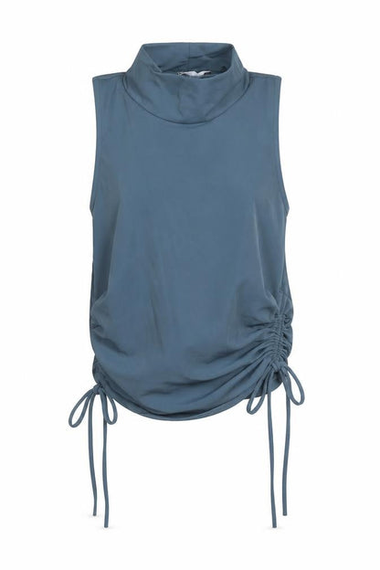 Womens UK Size M Zara Blue Cropped Blouse