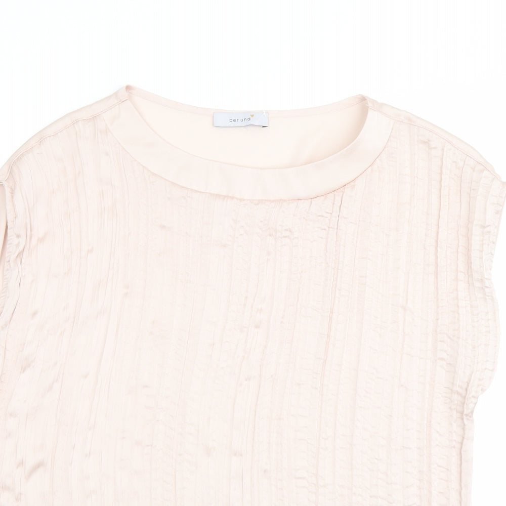Womens UK Size 12 Per Una Pink Basic Blouse