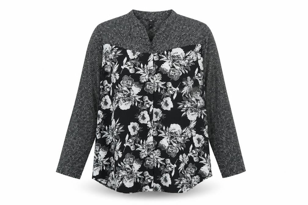 Womens UK Size L H&M Black Basic Blouse