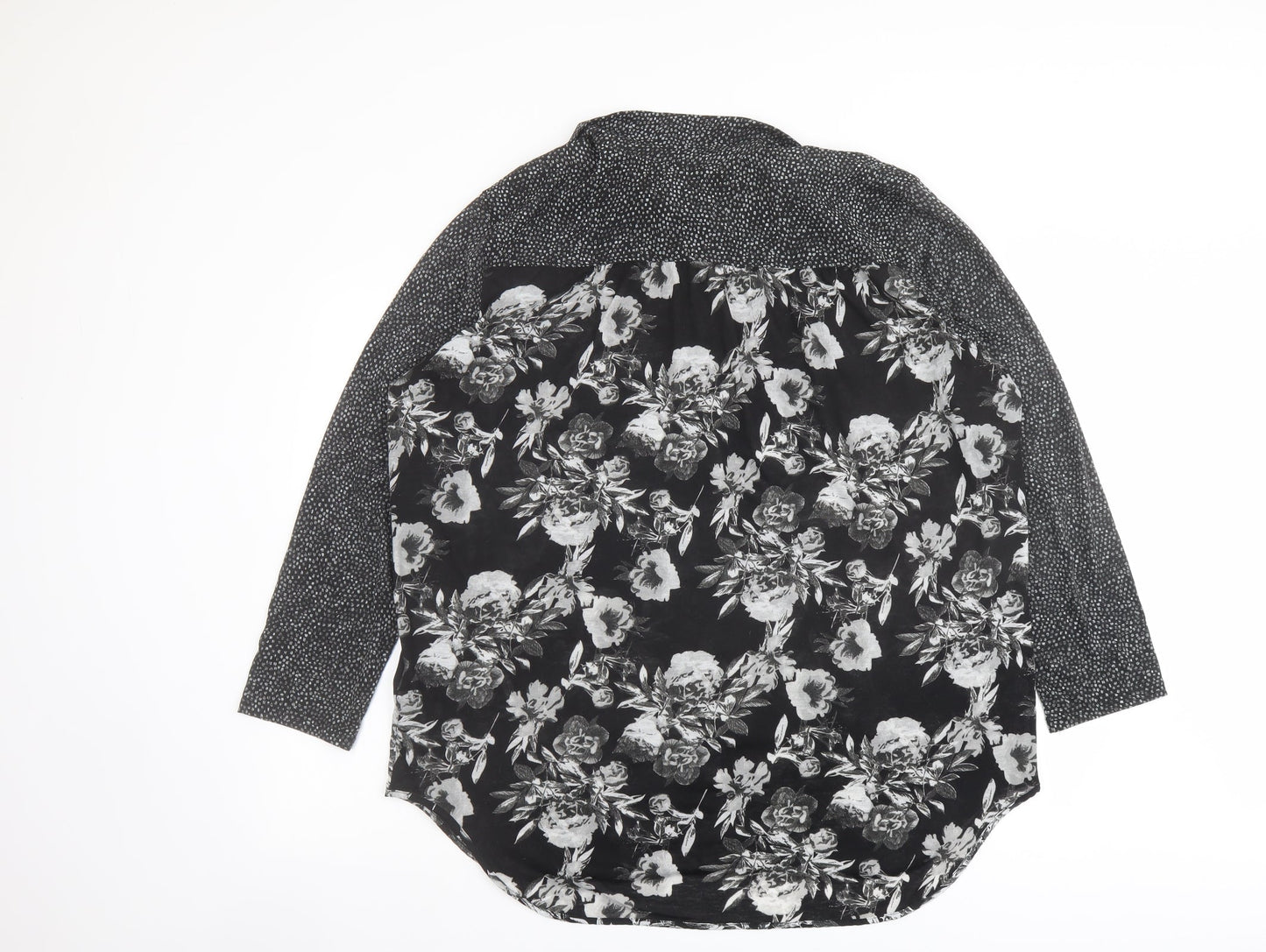 Womens UK Size L H&M Black Basic Blouse