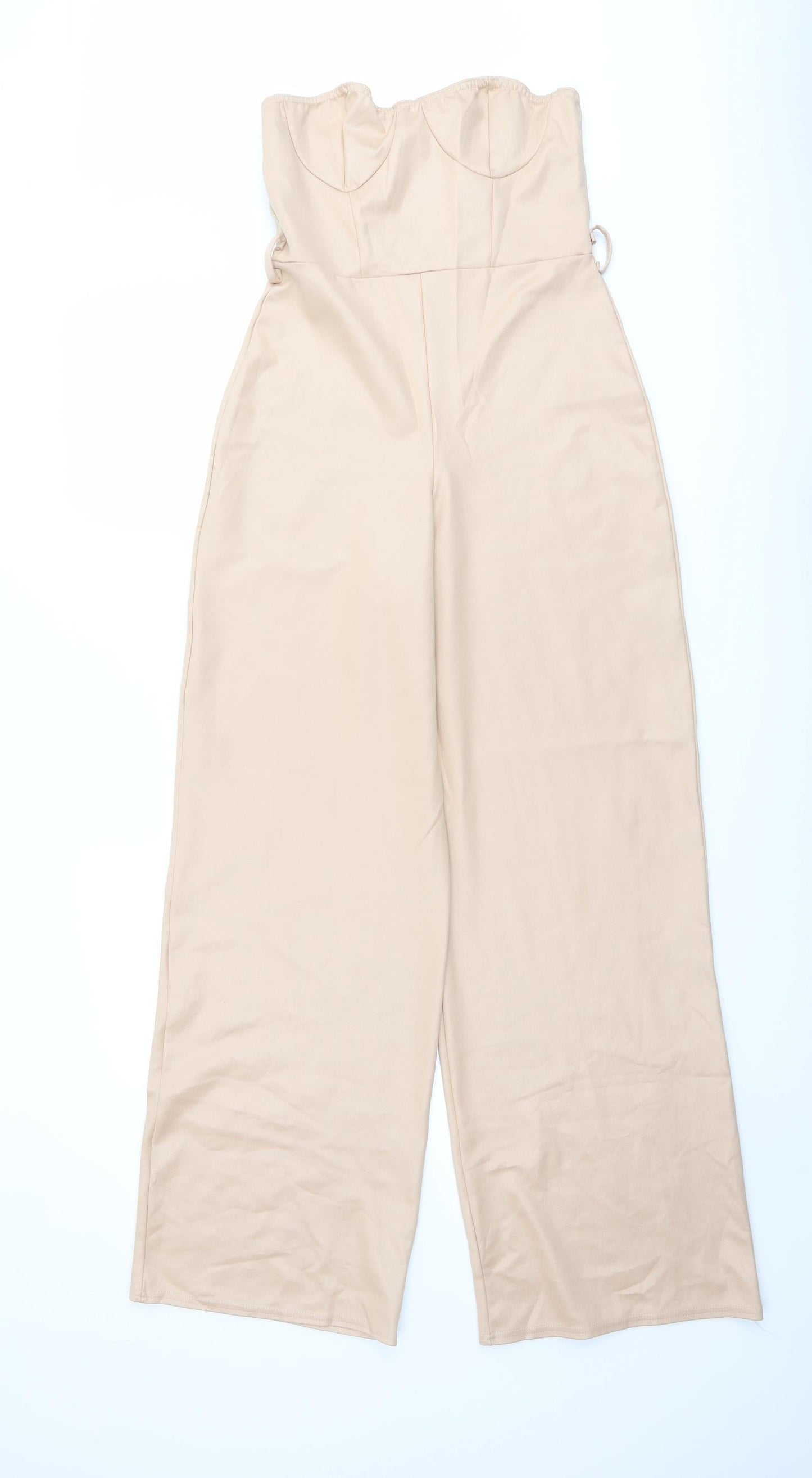 Boohoo Womens Pink Polyester Jumpsuit One-Piece Size 8 Pullover