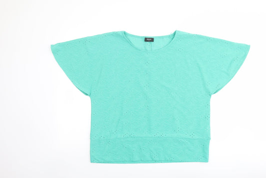 Womens UK Size XL Klass Green Basic T-Shirt