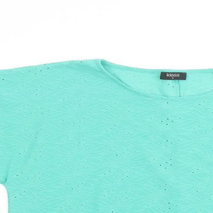 Womens UK Size XL Klass Green Basic T-Shirt