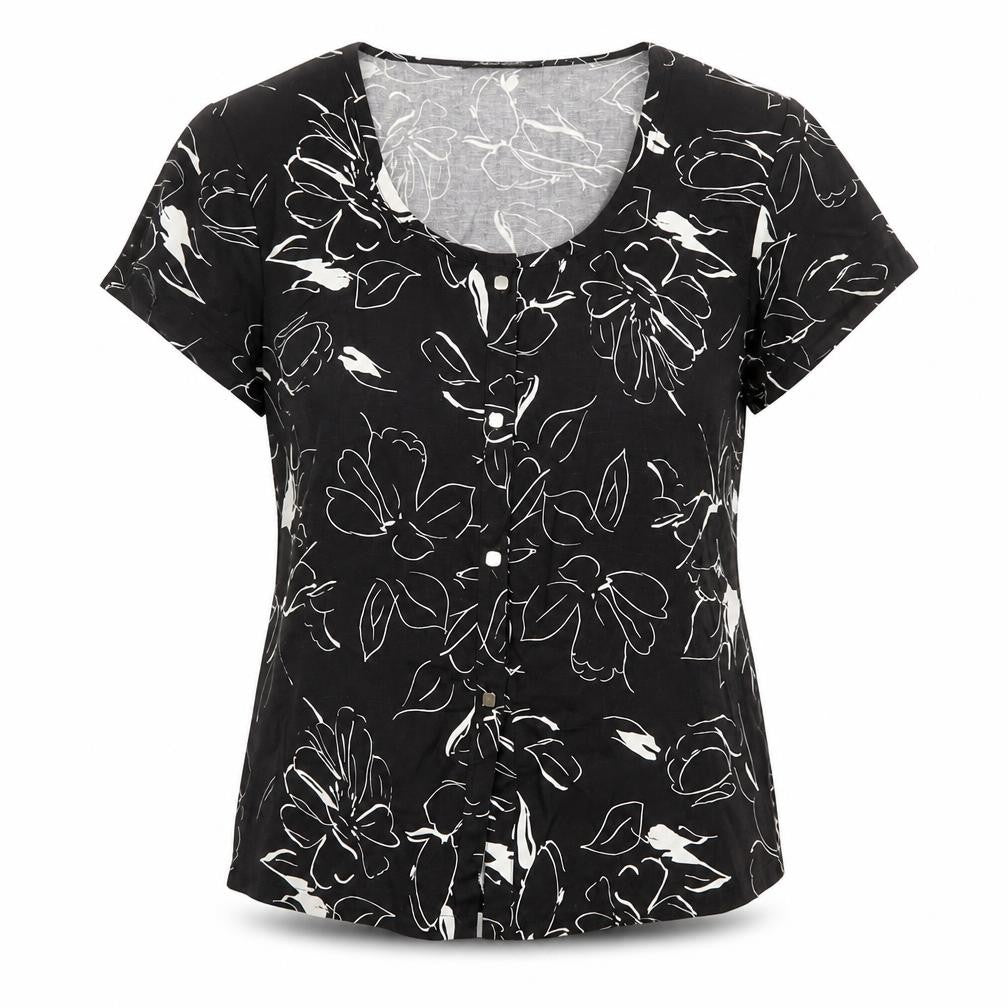 Womens UK Size L Alexara Black Basic T-Shirt