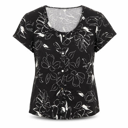 Womens UK Size L Alexara Black Basic T-Shirt
