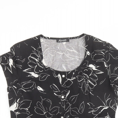 Womens UK Size L Alexara Black Basic T-Shirt