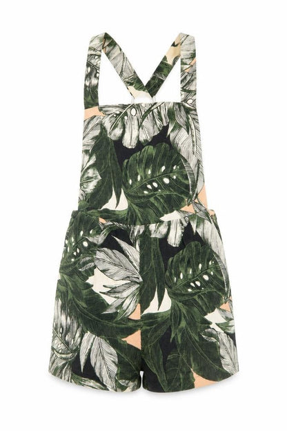 Womens UK Size 6 Topshop One-Piece Green Dungaree