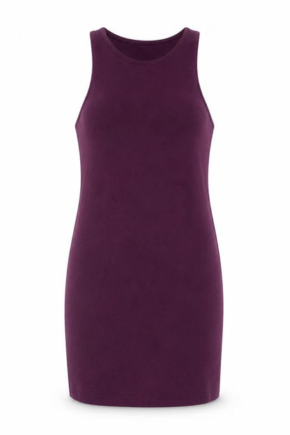 H&M Womens Purple Polyester Tank Dress Size S Round Neck Pullover