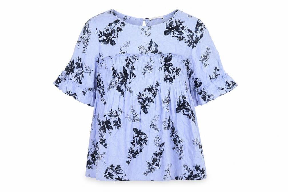 Womens UK Size 8 Per Una Blue Basic Blouse