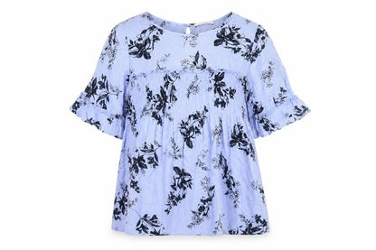 Womens UK Size 8 Per Una Blue Basic Blouse
