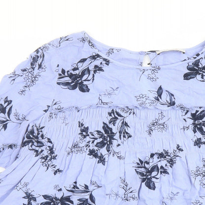 Womens UK Size 8 Per Una Blue Basic Blouse