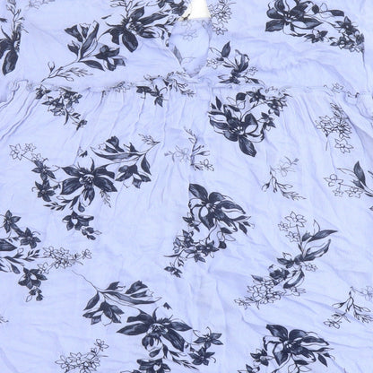 Womens UK Size 8 Per Una Blue Basic Blouse