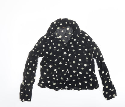 Womens UK Size 12 Marks and Spencer Black Basic Button-Up