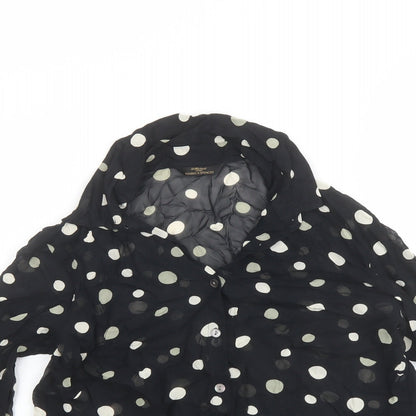 Womens UK Size 12 Marks and Spencer Black Basic Button-Up