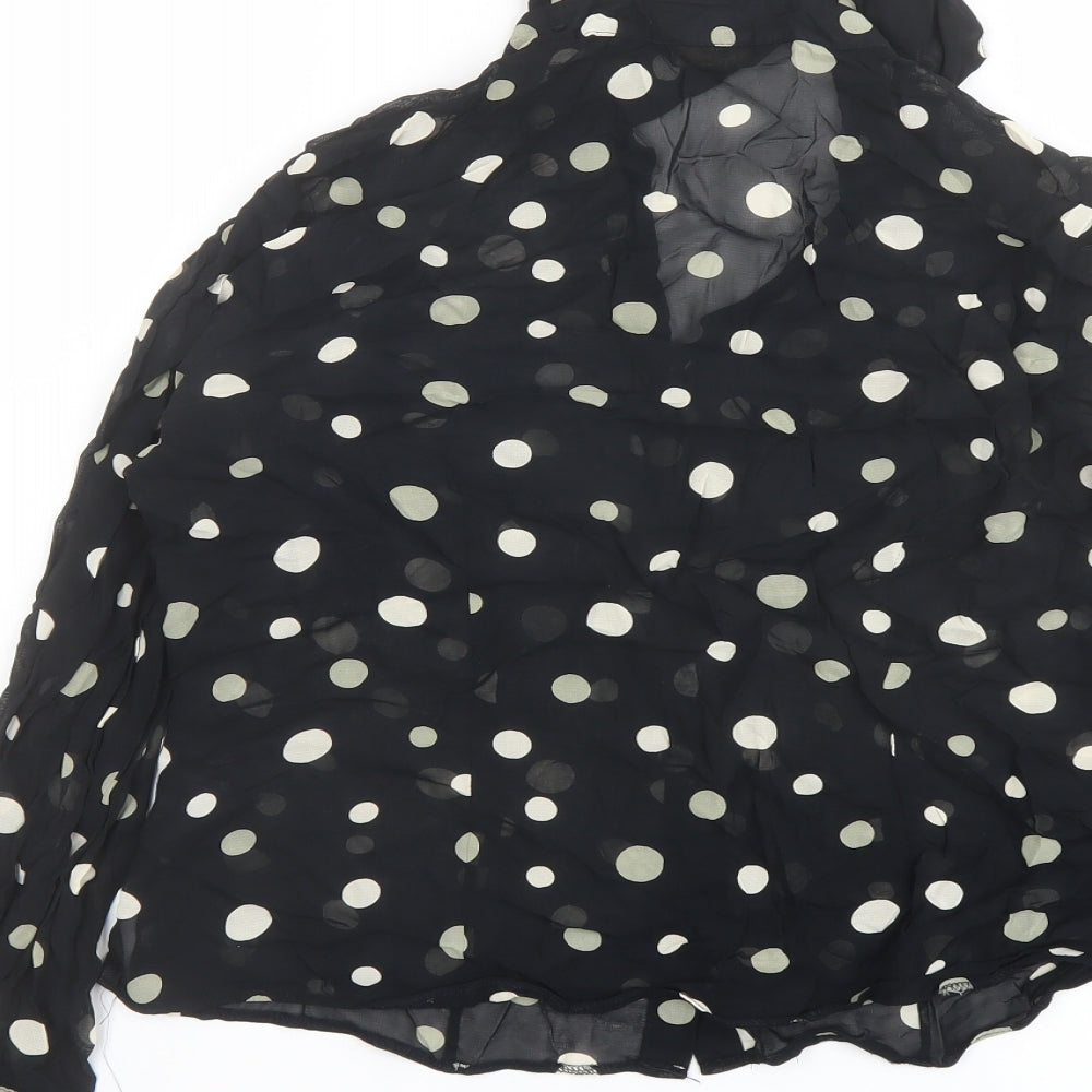 Womens UK Size 12 Marks and Spencer Black Basic Button-Up