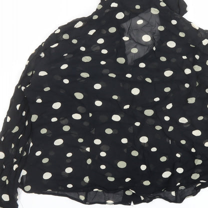 Womens UK Size 12 Marks and Spencer Black Basic Button-Up