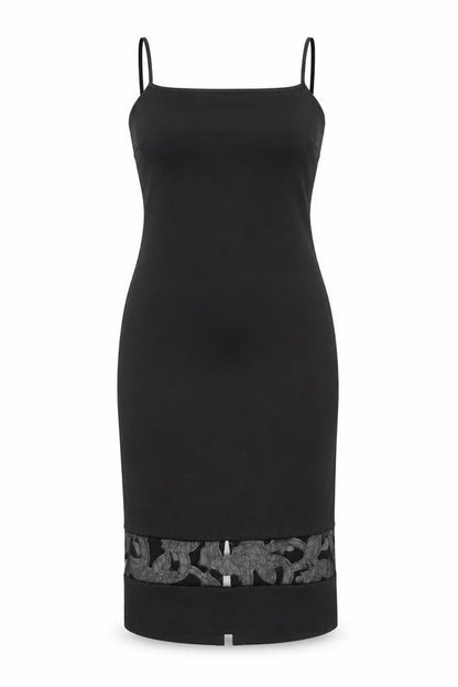 Amy Childs Womens Black Polyester Pencil Dress Size 12 Square Neck Zip