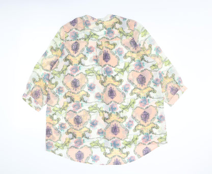 Womens UK Size 16 Marina Kaneva Multicoloured Basic Button-Up