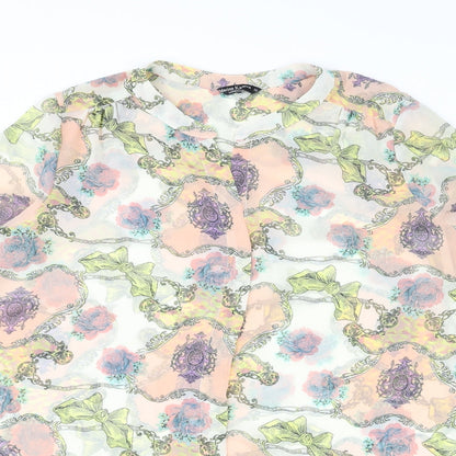 Womens UK Size 16 Marina Kaneva Multicoloured Basic Button-Up