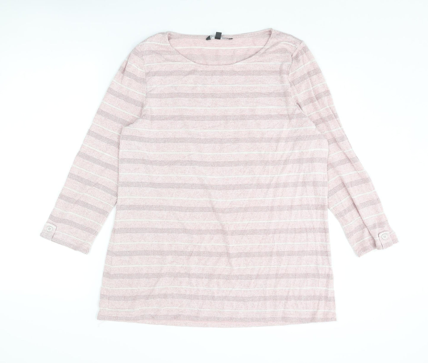 Womens UK Size 16 Bonmarché Pink Pullover Jumper