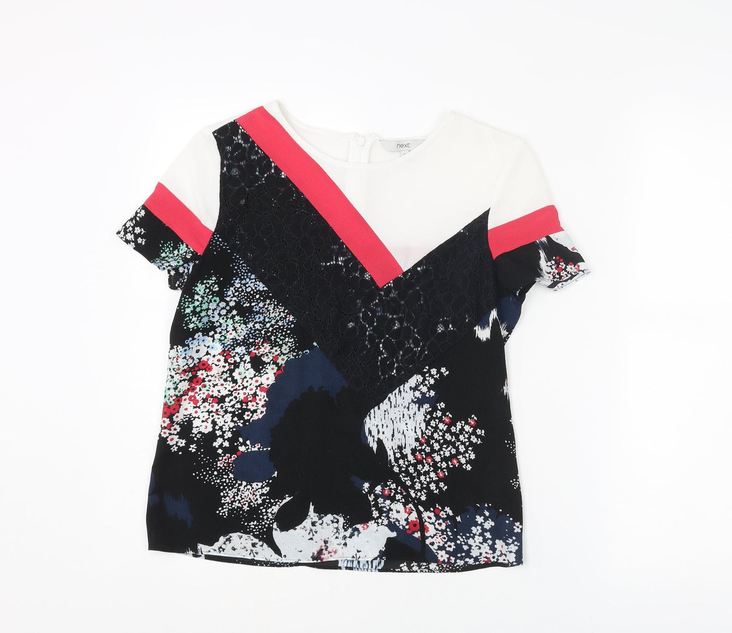 Womens UK Size 6 NEXT Multicoloured Basic T-Shirt