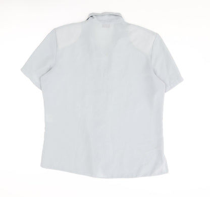 Womens UK Size 16 Bonmarché Blue Basic Button-Up