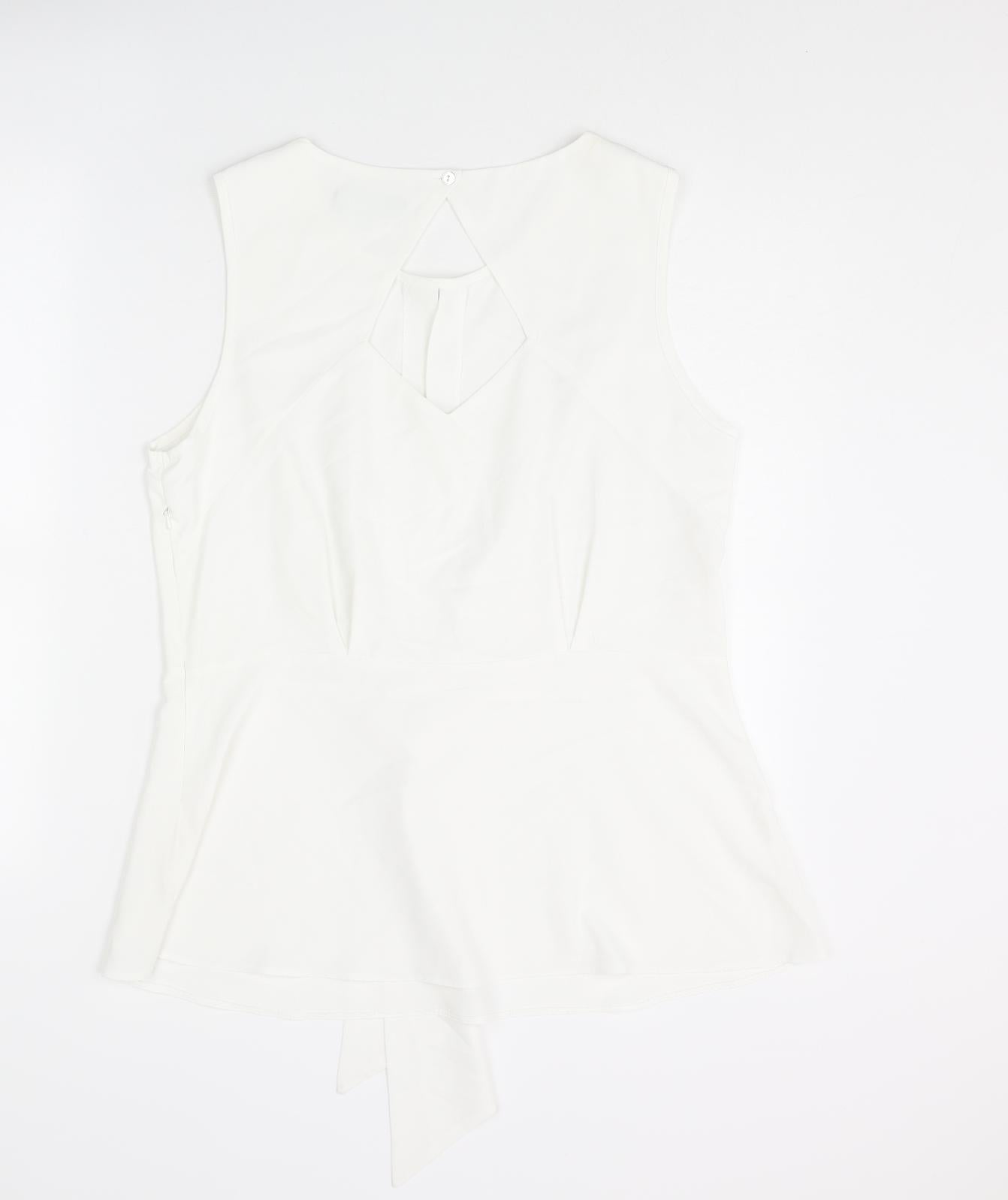 Womens UK Size 16 Dorothy Perkins White Basic Blouse
