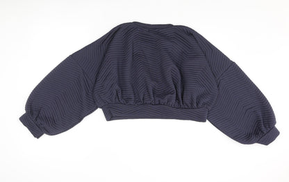 I SAW IT FIRST Womens Blue Polyester Pullover Sweatshirt Size 18 Pullover
