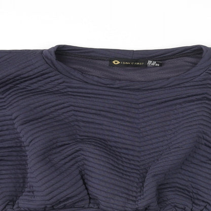 I SAW IT FIRST Womens Blue Polyester Pullover Sweatshirt Size 18 Pullover