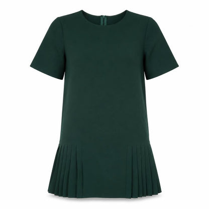Zara Womens Green Polyester Shift Size XS Round Neck Zip