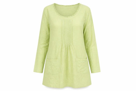 Tara Clothing Womens Green Cotton Jumper Dress Size 10 Scoop Neck Pullover