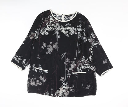 Womens UK Size 12 NEXT Black Basic Blouse