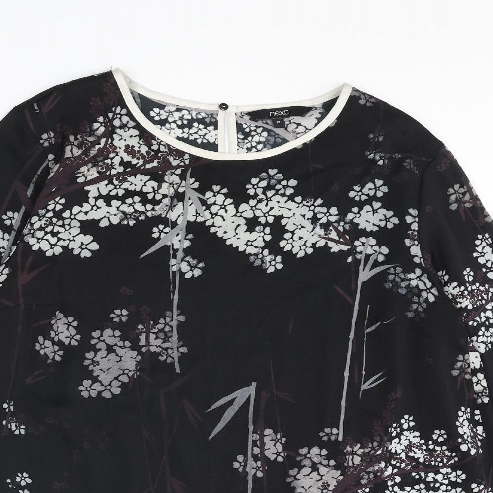 Womens UK Size 12 NEXT Black Basic Blouse