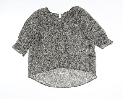 Womens UK Size 6 H&M Black Basic Blouse
