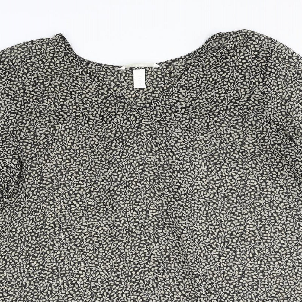 Womens UK Size 6 H&M Black Basic Blouse