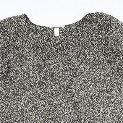 Womens UK Size 6 H&M Black Basic Blouse