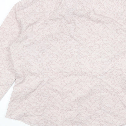 Womens UK Size 12 NEXT Pink Basic Button-Up