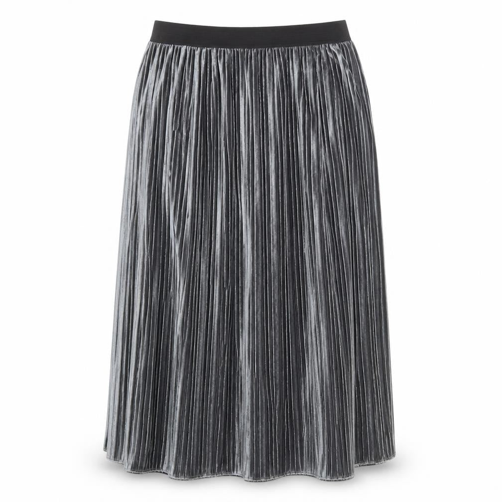 Gerry Weber Womens Silver Polyester Pleated Skirt Size 14