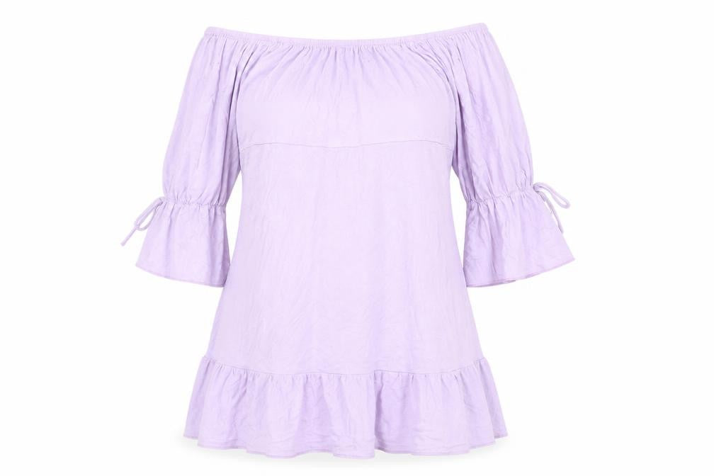 Boohoo Womens Purple Viscose Mini Size 14 Boat Neck Pullover